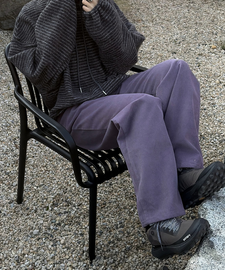ルーズフィットコーデュロイパンツ PURPLE
