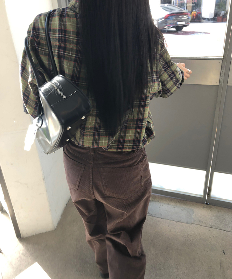 ルーズフィットコーデュロイパンツ BROWN