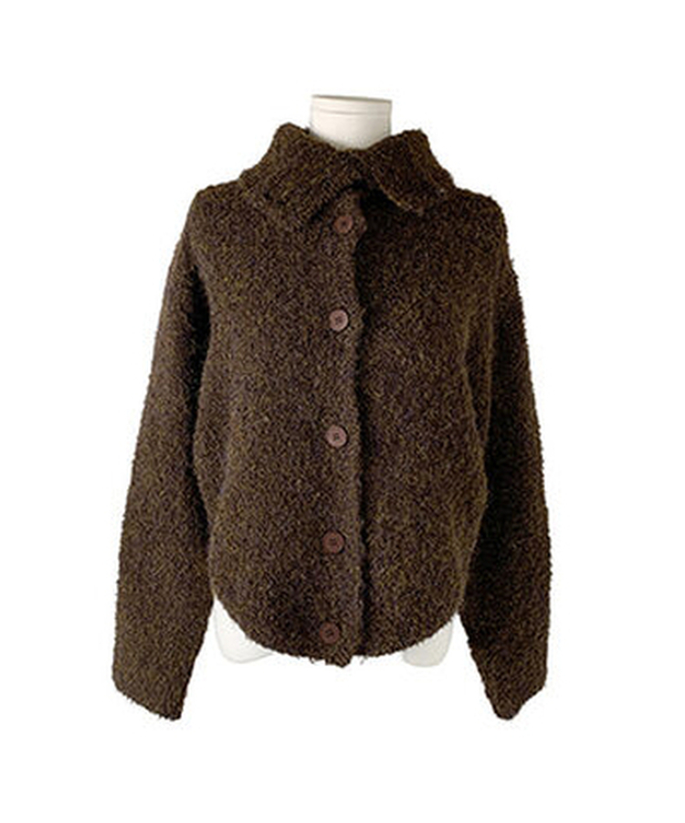 ハイネックボタンニットカーディガン