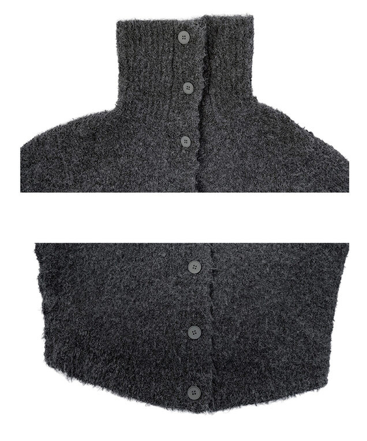 ハイネックボタンニットカーディガン