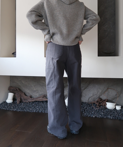 シームラインコットンパンツ CHARCOAL