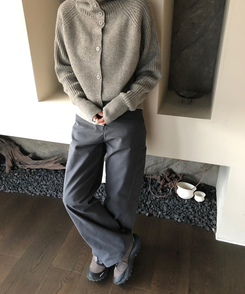 シームラインコットンパンツ CHARCOAL