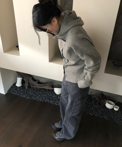 シームラインコットンパンツ CHARCOAL