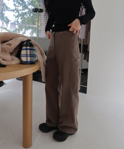 シームラインコットンパンツ KHAKI