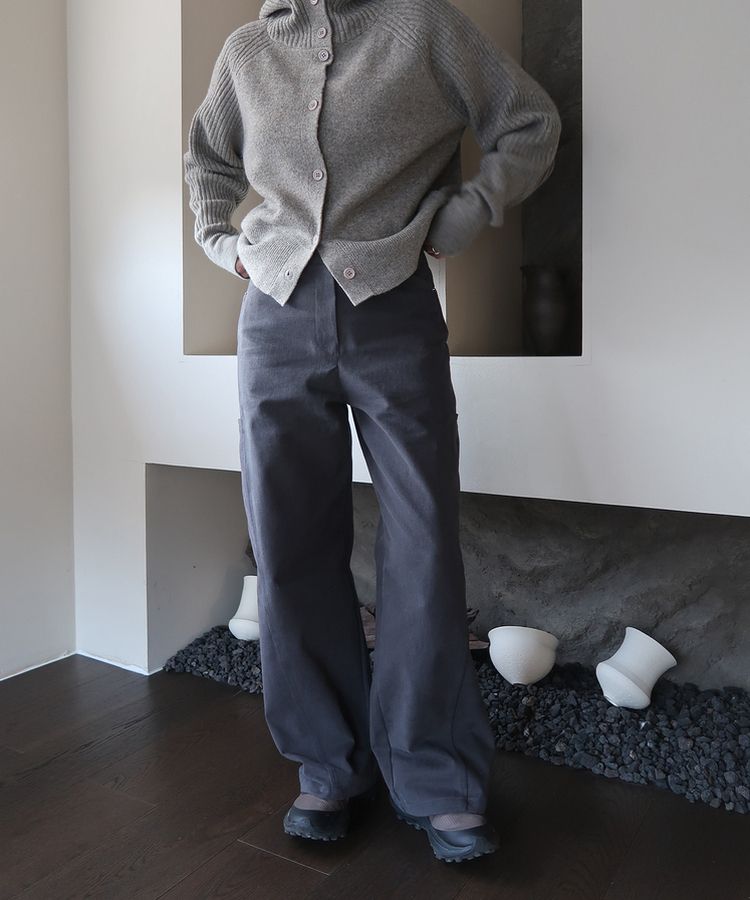 シームラインコットンパンツ CHARCOAL