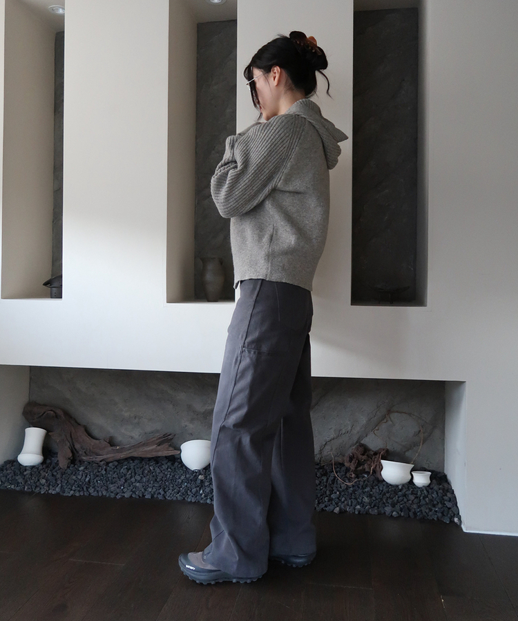 シームラインコットンパンツ CHARCOAL