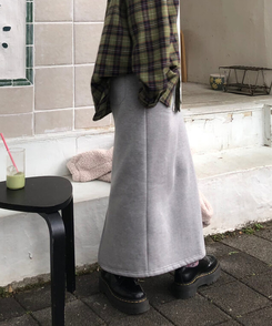 【起毛】トレーニングロングスカート GREY