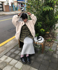 【起毛】トレーニングロングスカート GREY