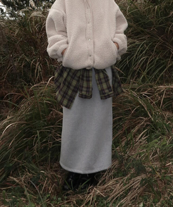 【起毛】トレーニングロングスカート GREY