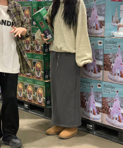 【起毛】トレーニングロングスカート CHARCOAL