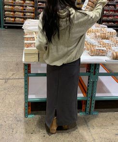 【起毛】トレーニングロングスカート CHARCOAL