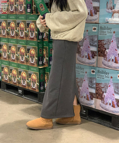 【起毛】トレーニングロングスカート CHARCOAL