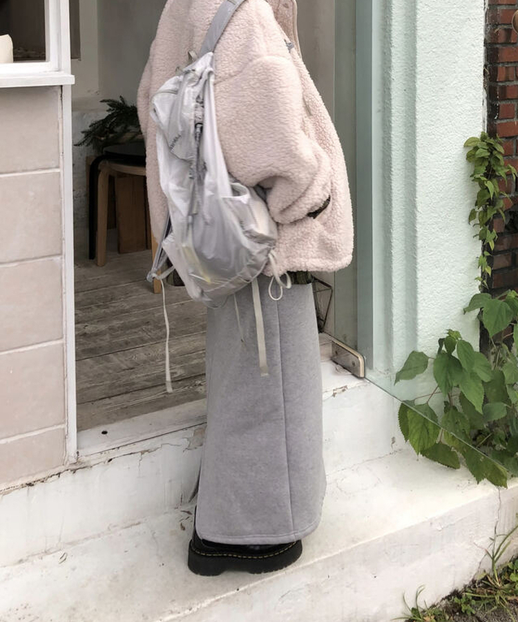 【起毛】トレーニングロングスカート GREY