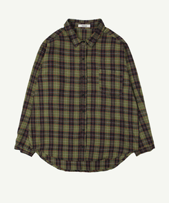 グリーンチェックオーバーシャツ