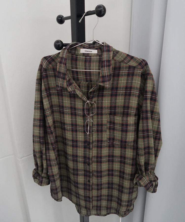 グリーンチェックオーバーシャツ