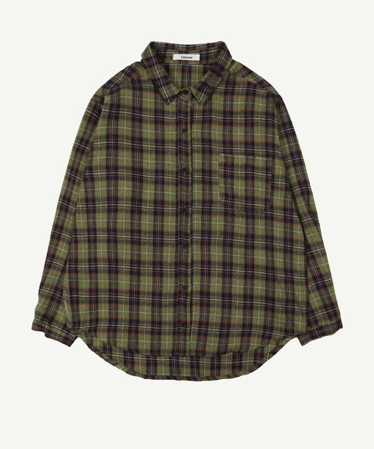 グリーンチェックオーバーシャツ