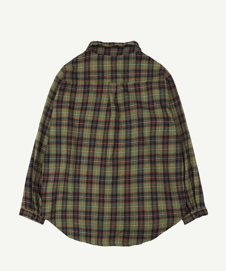 グリーンチェックオーバーシャツ