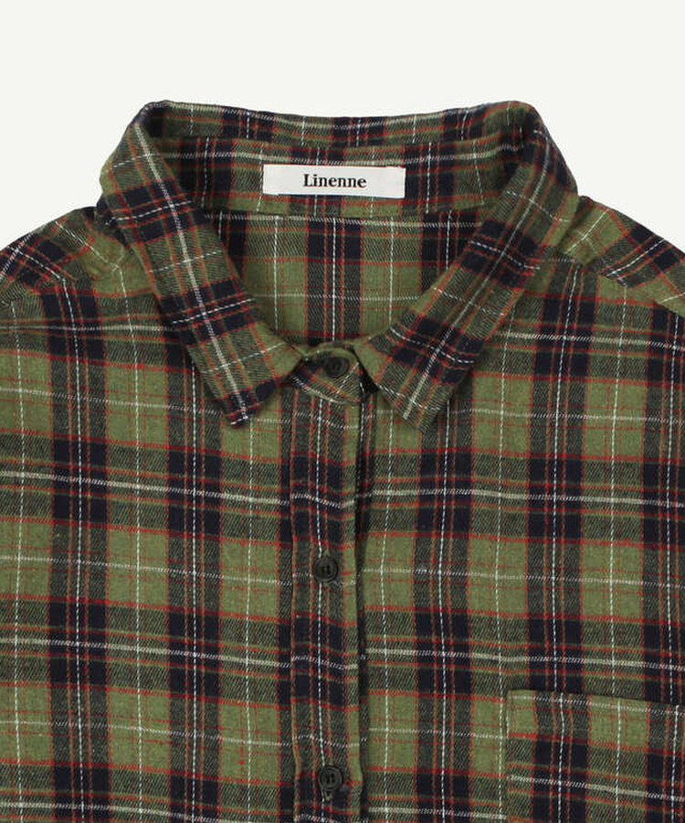 グリーンチェックオーバーシャツ