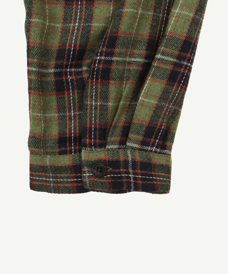 グリーンチェックオーバーシャツ