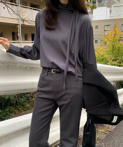 ムードブラウス CHARCOAL