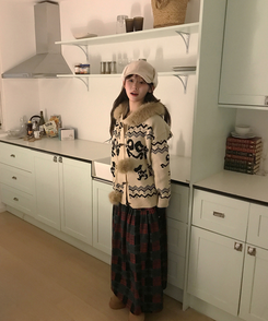 コーデュロイイヤーマフ帽子 LIGHT BEIGE