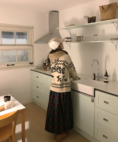 コーデュロイイヤーマフ帽子 LIGHT BEIGE