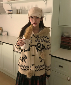 コーデュロイイヤーマフ帽子 LIGHT BEIGE