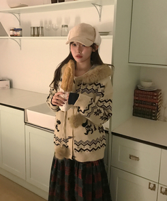 コーデュロイイヤーマフ帽子 LIGHT BEIGE