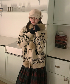 コーデュロイイヤーマフ帽子 LIGHT BEIGE