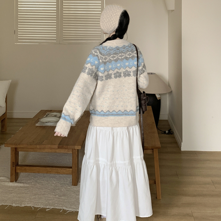 ティアードフリルロングスカート IVORY