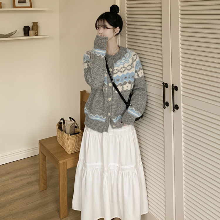 ティアードフリルロングスカート IVORY