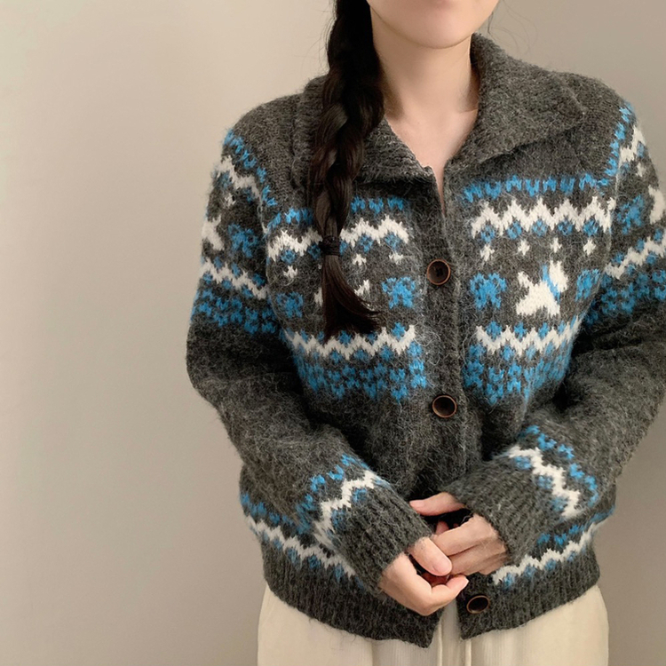 코코 하이넥 카라넥 긴팔 니트 차콜