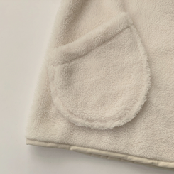 フードストリングウールフリースジャンパー