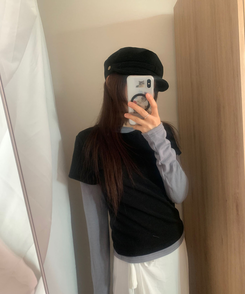 スエードハンティングキャップ BLACK