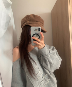 スエードハンティングキャップ KHAKI BROWN