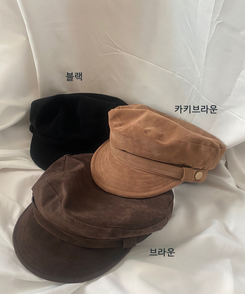 スエードハンティングキャップ