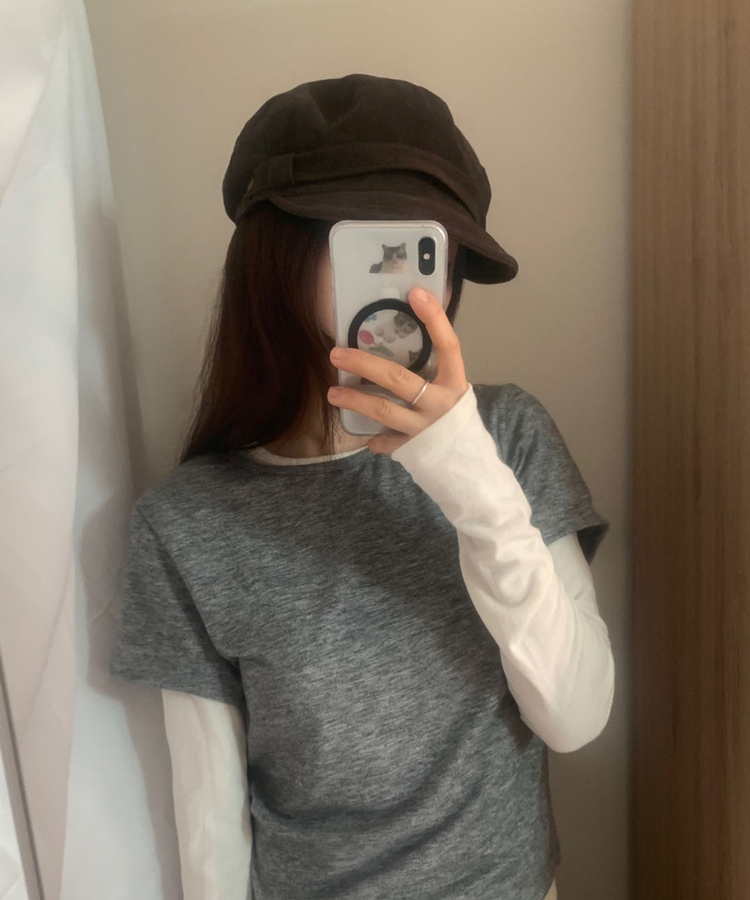 スエードハンティングキャップ BROWN