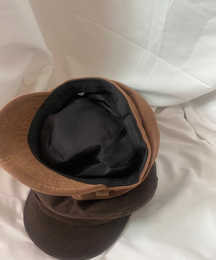 スエードハンティングキャップ