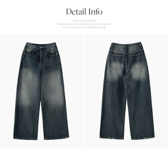 【起毛】スナップバンディングワイドパンツ