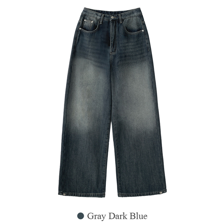 【起毛】スナップバンディングワイドパンツ