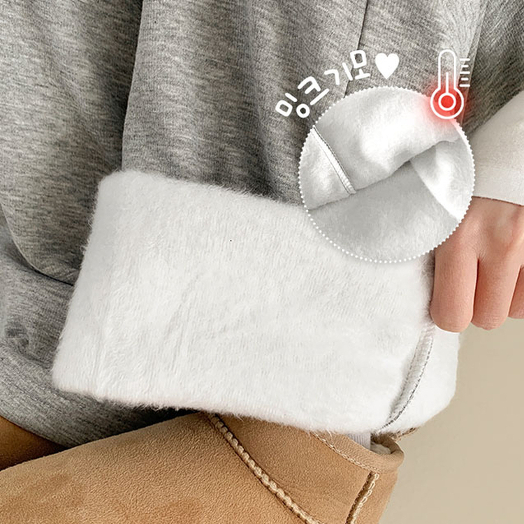 【丈別】【起毛】スリムセミブーツカットトレーニングパンツ