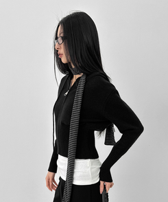 ストライプマフラー GREY