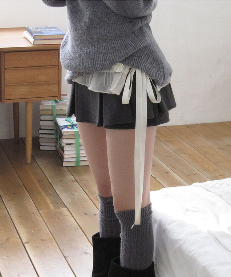 プリーツスカートパンツ GREY