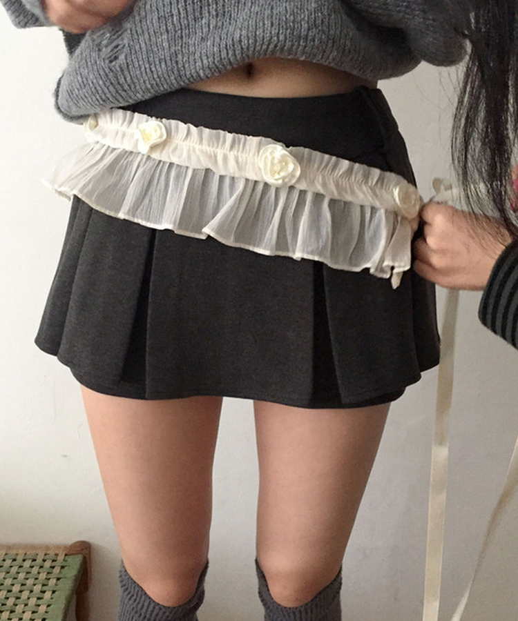 プリーツスカートパンツ GREY