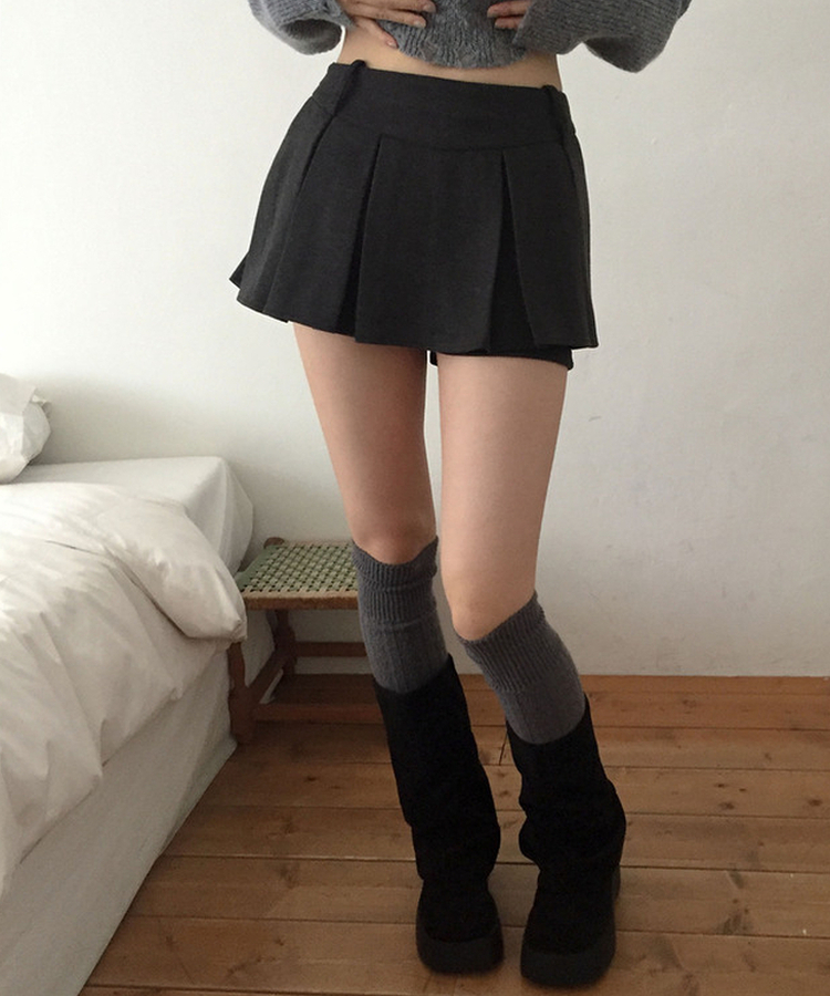 プリーツスカートパンツ GREY