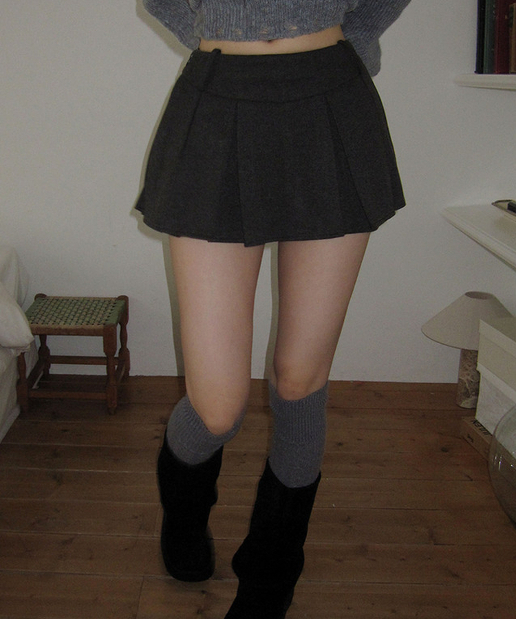 プリーツスカートパンツ GREY