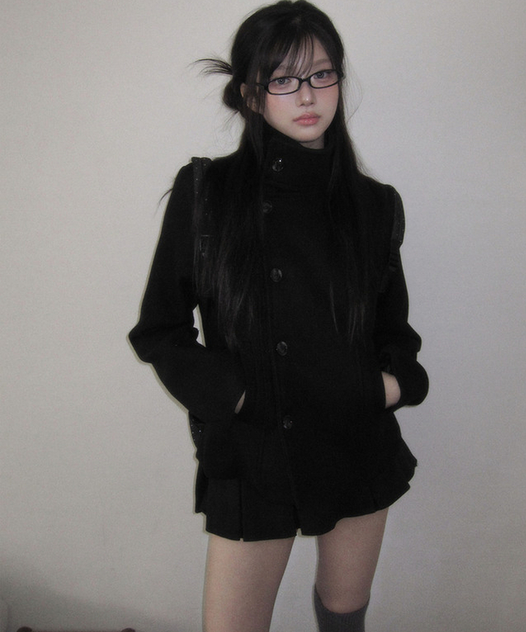 プリーツスカートパンツ BLACK