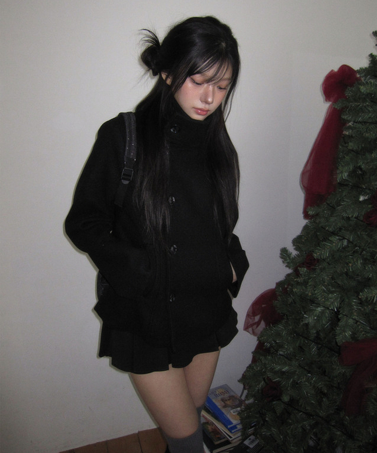 プリーツスカートパンツ BLACK