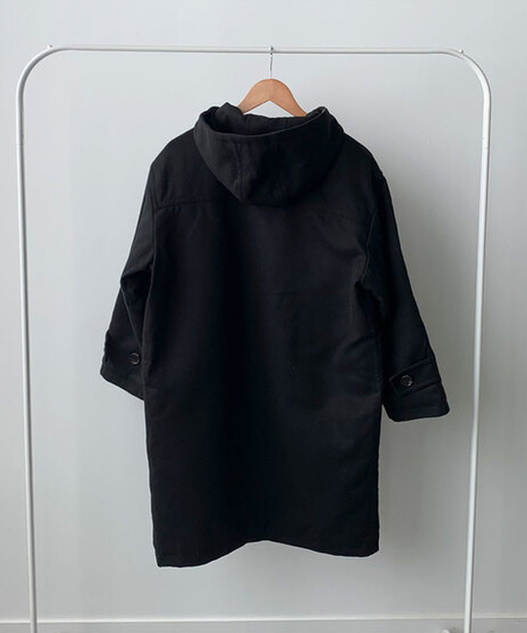 위드유 겨울 누빔안감 떡볶이 더플 롱 코트 오비핏후드