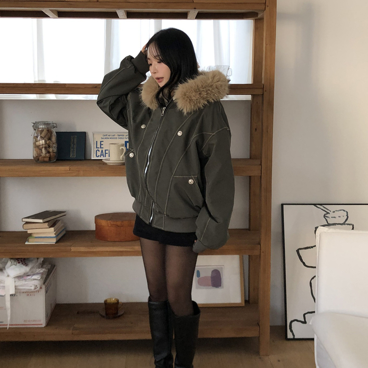 フィールドジャケットファー裏地ジャンパー KHAKI